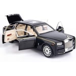 1/24 Rolls-Royce Phantom modellbil Zinklegering Pull Back Leksaksbil med ljud och ljus För barn Pojke Flicka Present (svart) St-001 (FMY)-Perfet