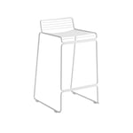 HAY - Hee Bar Stool Low - White - Vit - Barstolar - Metall/Trä