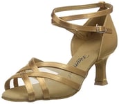 Diamant Femme Latein Tanzschuhe 035-077-087 Chaussures de Danse de Salon, Marron Bronze, 41 EU