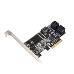 IO Crest Internal 5 Port Non-Raid SATA III 6GB/s PCI-E x4 Controller Card for Desktop PC Support SSD and HDD with Low Profile Bracket. JMB585 Chipset