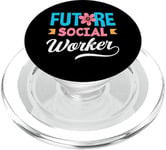 Future Social Worker Idéal Pour Étudiants En Travail Social PopSockets PopGrip pour MagSafe