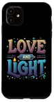 Coque pour iPhone 11 Célébration des fêtes de Hanoukka Love and Light