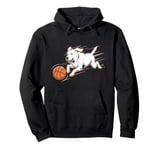 Labrador Retriever Chasing a Basketball Lover Dog Owner Pullover Hoodie