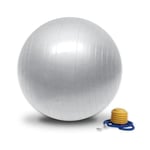 Sun&Sia YB55-AR Ballon de Fitness Mixte Adulte, Argenté, S