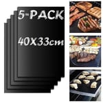 5-Pack Non Stick Grillmatta Ugnsmatta & Bakningsmatta 40x33cm