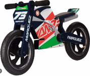 Kiddimoto Alex Marquez Wooden Balance Bike - 30cm Height - Age 2-5 (Brand New)