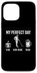 Coque pour iPhone 13 Pro Max My Perfect Day Coffee Metal Detector Beer