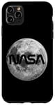 iPhone 11 Pro Max Retro NASA Worm Logo Full Moon Space Graphic Apollo Artemis Case