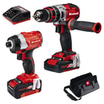 Einhell - Kit outils Twin Pack bl - Power X-Change (18 v, Perceuse Visseuse à percussion sans fil te-cd 18/2 Li bl + clé à chocs te-ci 18 Li bl)