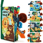 hahaland Baby Book Baby Toys Jungle Tails Sensory Books for Babies Touch and ...