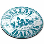 Round Mouse Mat - Dallas Texas USA Travel America Office Gift #5865