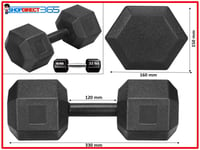 2-10 KG Hex Dumbbells Weight Set Pairs Hand Concrete Plastic GYM Fitness 36-12