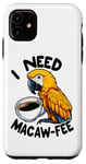 iPhone 11 Gold Macaw Macaw-Fee Coffee Lover Case