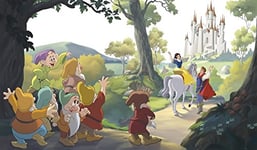 Fresque Murale Adhésive Géante Disney Princesse Blanche Neige 'Happily Ever After' Xl