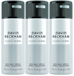 3x David Beckham Classic Homme Deodorant Deo Body Spray 150ml Men Sports Scent