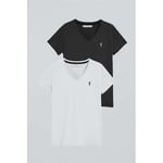 T-shirt Polo Club  PACK 2 - RIGBY GO W TSHIRT V IM B-W