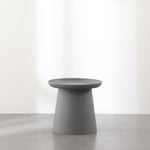 Side Table 50cm Round PP Anti UV Grey Living Home Furniture Lamp Coffee End Unit