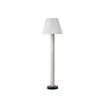 Normann Copenhagen - Cellu Floor Lamp EU - Grey, Black Base - Varjostinlamput - Simon Legald - Harmaa