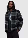 AllSaints Phoenix Wool Blend Check Jacket, Jet Black