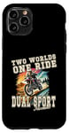 Coque pour iPhone 11 Pro Two Worlds One Ride Dual Sport Adventures Moto Rider