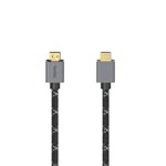 Hama 00200504 HDMI-Kabel 2 m HDMI Typ A (Standard) Schwarz  Grau