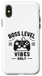 Coque pour iPhone X/XS Boss Level Vibes Only Gamer Fun