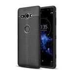 Sony Xperia XZ2 Compact      Leather Texture Case    [Black]