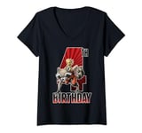 Marvel Rocket and Baby Groot 4th Birthday T-Shirt avec Col en V