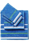 United Colors Bath Towels with Shower Gloves 100% Cotton Set of 4 Blue