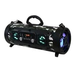 Subwoofers With LED Flashing Light,Wireless Portable Bluetooth Speaker - 3.0 Bluetooth Compact Audio Boombox Stereo System With Built-in Rechargeable Battery (Color : Green)