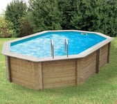 Piscine bois Sunwater 4,90 x 3,00 x 1,20 m - Liner bleu - Ubbink