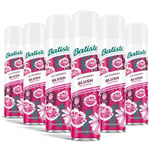 Batiste Dry Shampoo in Blush, Floral & flirty Fragrance, No Rinse Spray to Refresh Hair in Between Washes – 6 x 200ml Multi Pack