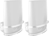 Lot de 2 supports muraux transparents pour NETGEAR Orbi - Routeur WiFi Orbi - Syst¿¿me Home WiFi 6 - Compatible avec Orbi AC3000 / AC2200 - Mod¿¿les satellites - Routeur Home Router Storage Rack (0127)