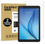 iVoler Pack de 2 Verre Trempé Compatible avec Samsung Galaxy Tab E/Tab E Nook 9.6 Pouces (SM-T560) [Garantie à Vie], Film Protect