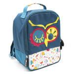 LES DÉGLINGOS - Sac à Dos Repas Isotherme - 2 Compartiments pour Enfant - Astros Le Hibou - Lunch Bag Pique Nique et gouter - Voyage - Isolant PEVA - 26 cm - Bleu