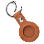 Leather Keyring for Apple AirTag Protective Case Pendant, Scratch-Resistant, Washable, Sweatproof, Apple AirTag Case, Key Ring, Portable Key Finder for Apple AirTag Case Key Ring (Brown)