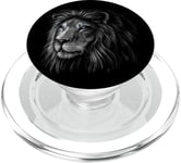 Lion - Dessin à la main du roi animal Lion PopSockets PopGrip pour MagSafe