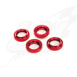 FR- Traxxas Ghiere Regolazione Molle Alluminio Rosso Per Xmaxx (4) - 7767R