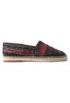 Dolce & Gabbana Mens Black Bordeaux Buffalo Leather Espadrille Shoes - Size EU 42