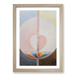 Big Box Art What A Human Being is by Hilma Af Klint Framed Wall Art Picture Print Ready to Hang, Oak A2 (62 x 45 cm)