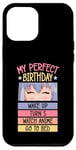 Coque pour iPhone 12 Pro Max My Perfect Birthday Wake Up Turn 5 Montre Anime Go To Bed