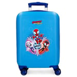 Marvel Disney Spidey Power of 3 Valise pour Enfant, Valise Cabine, fabriquée en ABS, intérieur Pratique avec Deux Compartiments, Quatre Roues Doubles à Rotation multidirectionnelle, par Joumma Bags.,