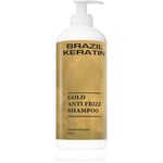 Brazil Keratin Anti Frizz Gold Shampoo Dyb regenererende shampoo Til tørt og skørt hår 550 ml