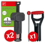 SWISSINNO Piège à Campagnol + Mulots Pro SuperCat x2 et Set d'Accessoires x1 Action de Capture à déclenchement Ultra Efficace Opération Simple, sans Effort et réutilisable Fabriqué en UE