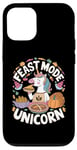 Coque pour iPhone 12/12 Pro Thanksgiving Unicorn Feast Mode Licorne Thanksgiving Party