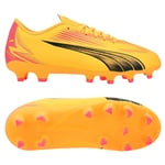 PUMA Ultra Play Fg/ag Forever Faster - Sun Stream/svart/rosa Barn, storlek 35