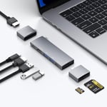 Hub Usb C Pour Macbook,Hub Usb-C 8 En 2,2 Hdmi 4K 60 Hz,Usb C,2 Ports De Données Usb A,Lecteur De Carte Microsd Sd Pour Macbook Pro 13"",Macbook Air M1 M2 M3 Ipad Dell Xps,Lenovo Thinkpad,