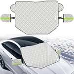 Noosverl pare-brise de voiture bâche de voiture pare-brise protection contre le gel/soleil couverture de pare-brise avant pour neige, de la glace, du soleil, de la poussière, des UV (145 * 118 cm)