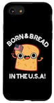 Coque pour iPhone SE (2020) / 7 / 8 Jeu de mots « Born And Bread in the USA »