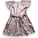 Robe enfant Lanvin  Robe rose fluide imprimé noeud - 8 ans